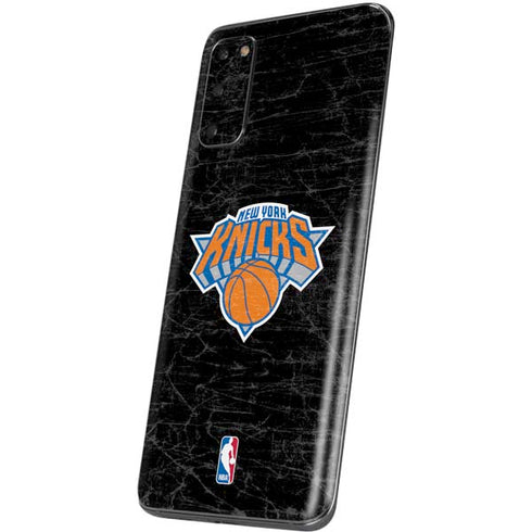 NBA New York Knicks Black Secondary Logo Galaxy S20 Skin