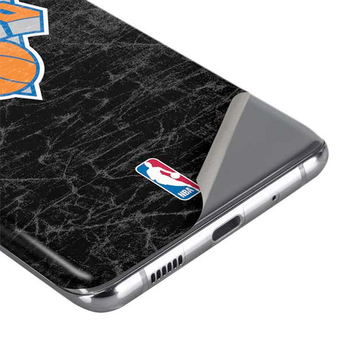 NBA New York Knicks Black Secondary Logo Galaxy S20 Skin
