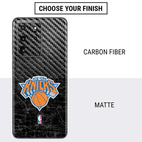 NBA New York Knicks Black Secondary Logo Galaxy S20 Ultra 5G Skin
