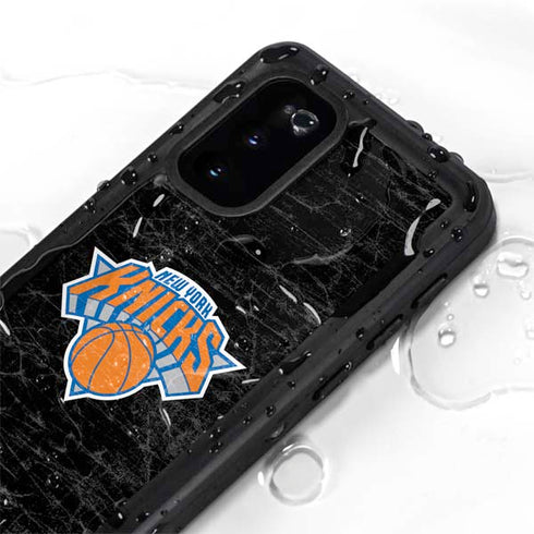 NBA New York Knicks Black Secondary Logo Galaxy S20 Waterproof Case