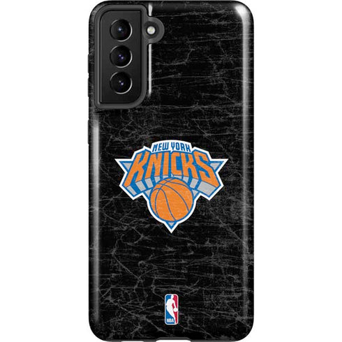 NBA New York Knicks Black Secondary Logo Galaxy S21 FE Pro Case