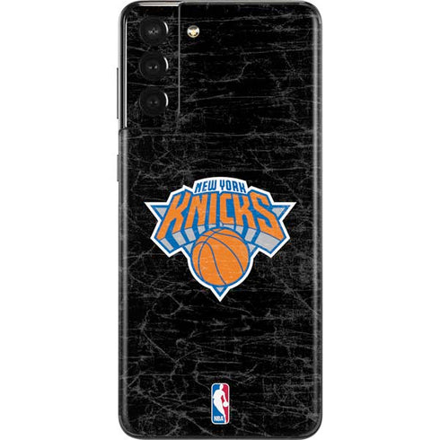NBA New York Knicks Black Secondary Logo Galaxy S21 Plus 5G Skin