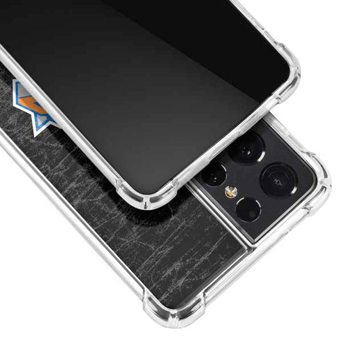 NBA New York Knicks Black Secondary Logo Galaxy S21 Ultra 5G Clear Case