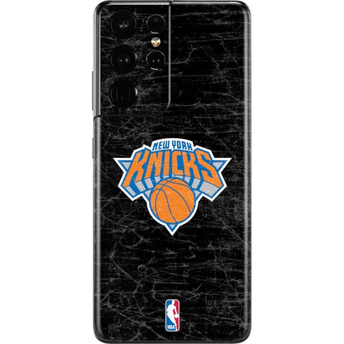 NBA New York Knicks Black Secondary Logo Galaxy S21 Ultra 5G Skin