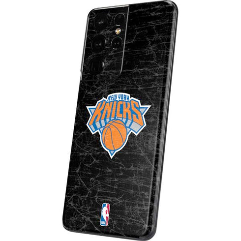 NBA New York Knicks Black Secondary Logo Galaxy S21 Ultra 5G Skin