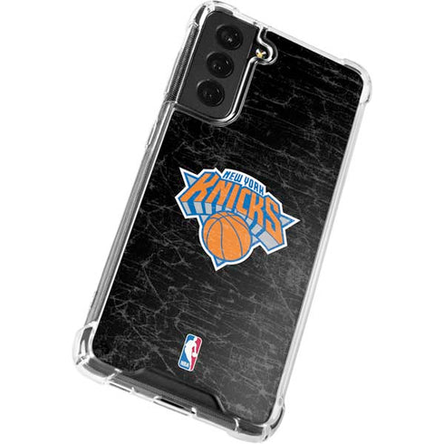 NBA New York Knicks Black Secondary Logo Galaxy S22 Clear Case