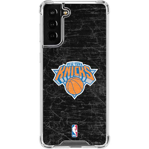 NBA New York Knicks Black Secondary Logo Galaxy S22 Plus Clear Case