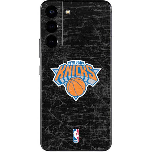 NBA New York Knicks Black Secondary Logo Galaxy S22 Skin