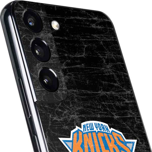 NBA New York Knicks Black Secondary Logo Galaxy S22 Skin