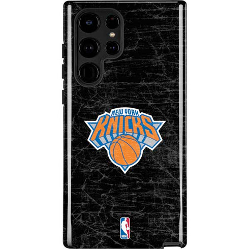 NBA New York Knicks Black Secondary Logo Galaxy S22 Ultra Pro Case