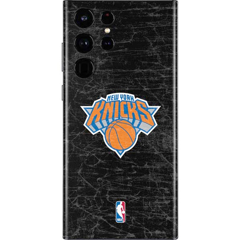 NBA New York Knicks Black Secondary Logo Galaxy S22 Ultra Skin