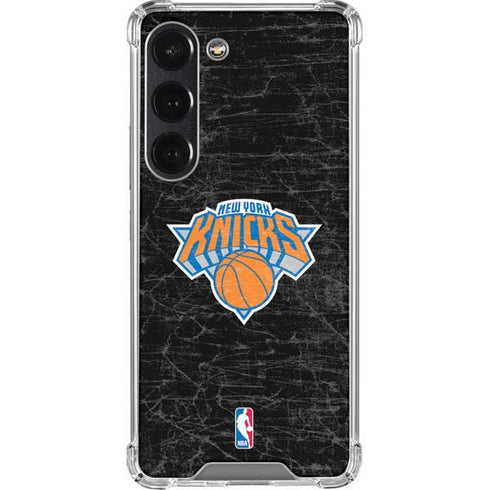 NBA New York Knicks Black Secondary Logo Galaxy S23 Clear Case