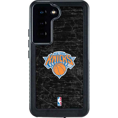 NBA New York Knicks Black Secondary Logo Galaxy S23 Waterproof Case