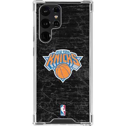 NBA New York Knicks Black Secondary Logo Galaxy S24 Ultra Clear Case