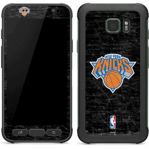 NBA New York Knicks Black Secondary Logo Galaxy S7 Active Skin