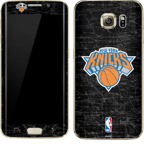 NBA New York Knicks Black Secondary Logo Galaxy S7 Edge Skin