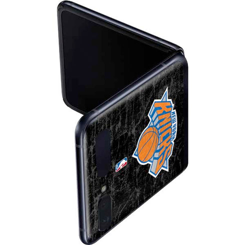 NBA New York Knicks Black Secondary Logo Galaxy Z Flip Skin