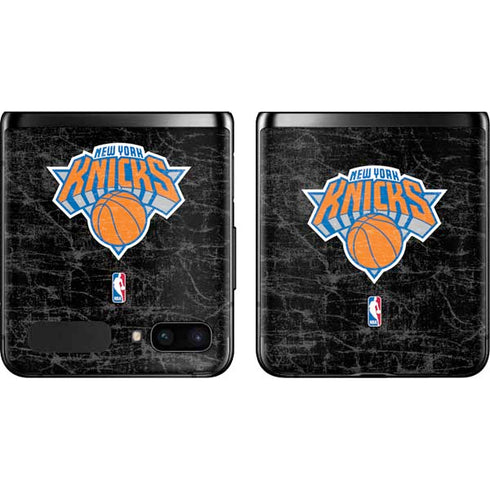 NBA New York Knicks Black Secondary Logo Galaxy Z Flip Skin
