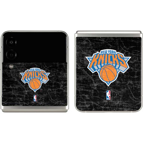 NBA New York Knicks Black Secondary Logo Galaxy Z Flip3 5G Skin