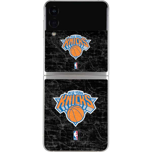 NBA New York Knicks Black Secondary Logo Galaxy Z Flip3 5G Skin