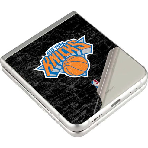 NBA New York Knicks Black Secondary Logo Galaxy Z Flip3 5G Skin
