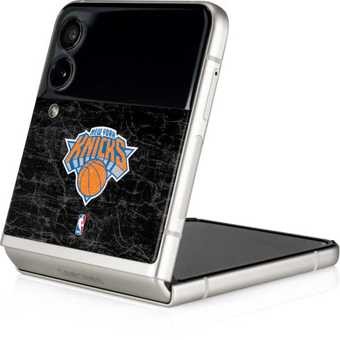 NBA New York Knicks Black Secondary Logo Galaxy Z Flip3 5G Skin