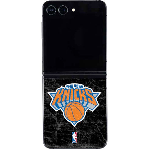 NBA New York Knicks Black Secondary Logo Galaxy Z Flip5 5G Skin