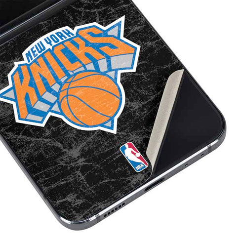 NBA New York Knicks Black Secondary Logo Galaxy Z Flip5 5G Skin