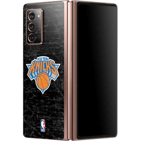 NBA New York Knicks Black Secondary Logo Galaxy Z Fold2 5G Skin
