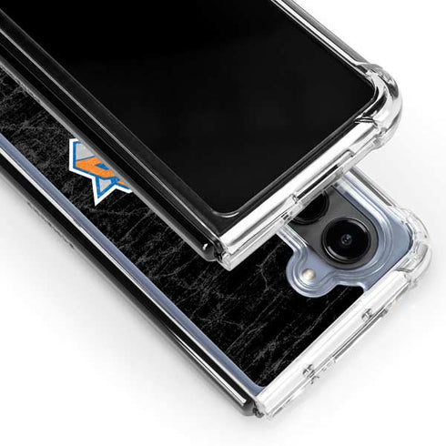 NBA New York Knicks Black Secondary Logo Galaxy Z Fold5 5G Clear Case