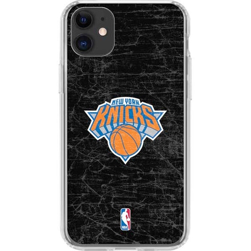 NBA New York Knicks Black Secondary Logo iPhone 11 Clear Case