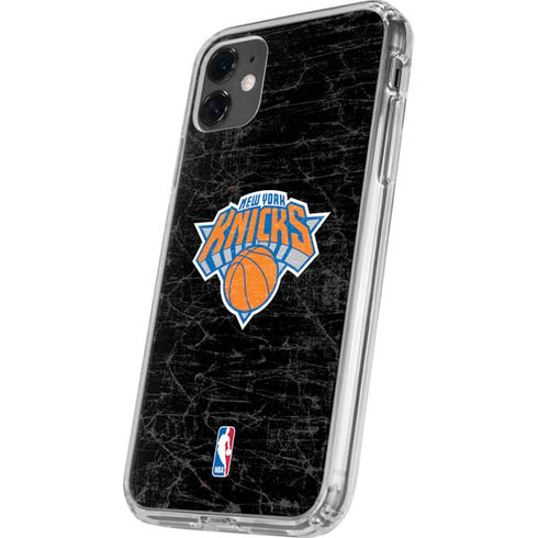 NBA New York Knicks Black Secondary Logo iPhone 11 Clear Case