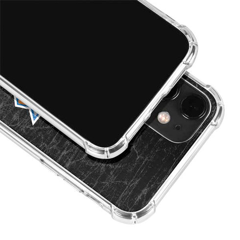 NBA New York Knicks Black Secondary Logo iPhone 12 Clear Case