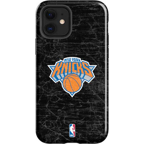 NBA New York Knicks Black Secondary Logo iPhone 12 Impact Case