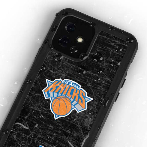 NBA New York Knicks Black Secondary Logo iPhone 12 Mini Waterproof Case