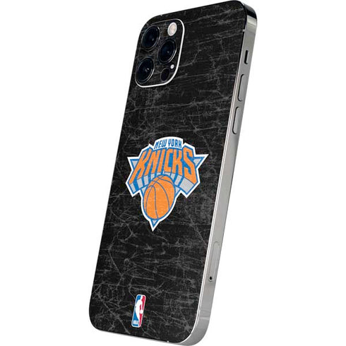 NBA New York Knicks Black Secondary Logo iPhone 12 Pro Skin