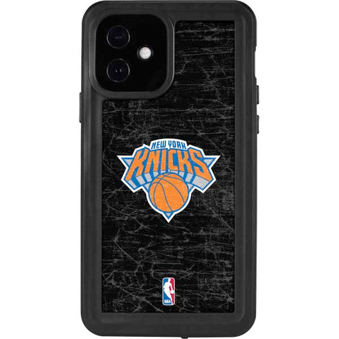 NBA New York Knicks Black Secondary Logo iPhone 12 Waterproof Case