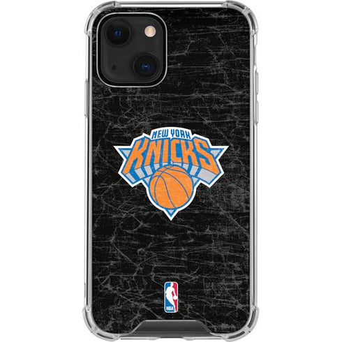 NBA New York Knicks Black Secondary Logo iPhone 13 Clear Case