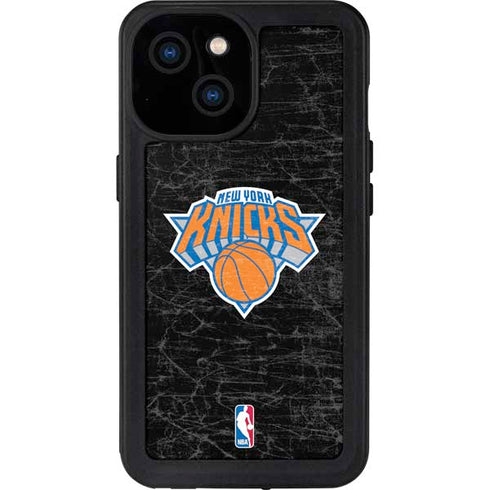 NBA New York Knicks Black Secondary Logo iPhone 13 Mini Waterproof Case