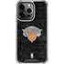NBA New York Knicks Black Secondary Logo iPhone 13 Pro Clear Case