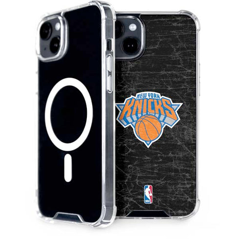 NBA New York Knicks Black Secondary Logo iPhone 15 Plus MagSafe Case