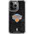 NBA New York Knicks Black Secondary Logo iPhone 15 Pro Clear Case