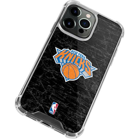 NBA New York Knicks Black Secondary Logo iPhone 14 Pro Clear Case