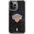 NBA New York Knicks Black Secondary Logo iPhone 14 Pro Max Clear Case