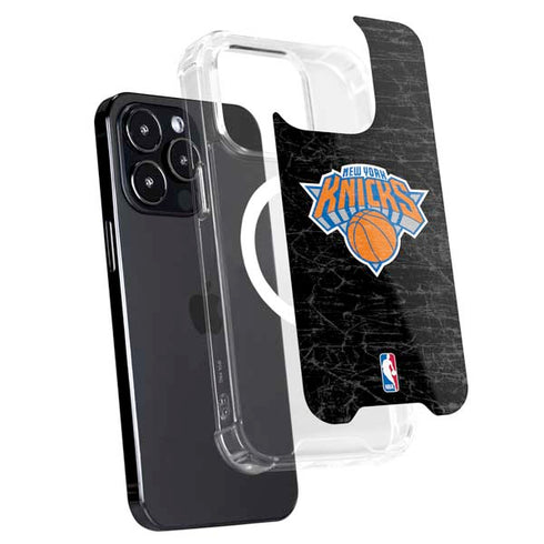 NBA New York Knicks Black Secondary Logo iPhone 15 Pro Max MagSafe Case