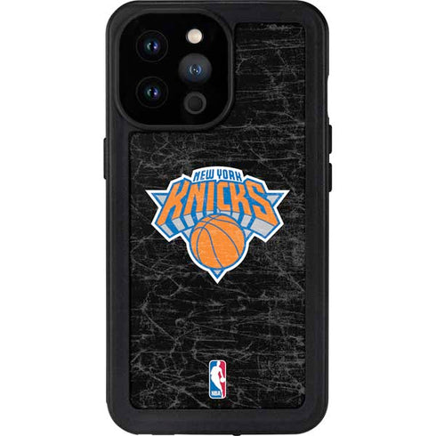 NBA New York Knicks Black Secondary Logo iPhone 14 Pro Max Waterproof Case
