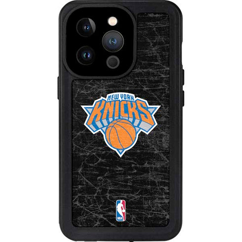NBA New York Knicks Black Secondary Logo iPhone 14 Pro Waterproof Case