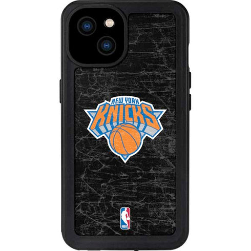 NBA New York Knicks Black Secondary Logo iPhone 15 Plus Waterproof Case