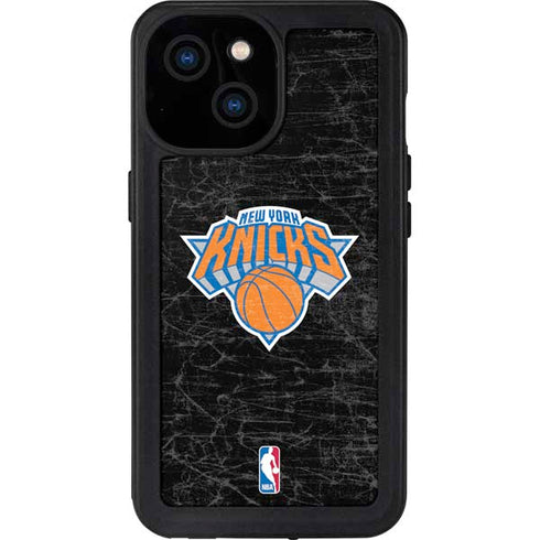 NBA New York Knicks Black Secondary Logo iPhone 15 Waterproof Case