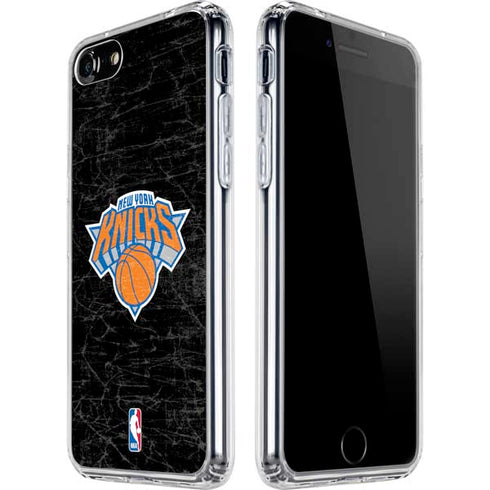 NBA New York Knicks Black Secondary Logo iPhone SE (2nd & 3rd Gen) Clear Case